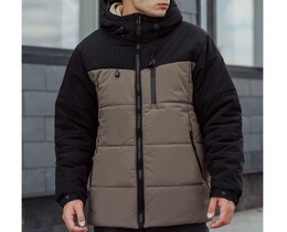 Фото - Двухцветная зимняя куртка Staff pl khaki & black - Men box
