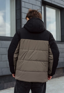 Фото - Двухцветная зимняя куртка Staff pl khaki & black - Men box