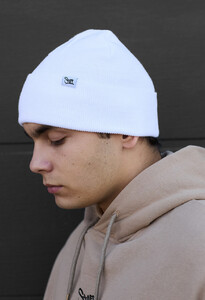 Фото - Біла однотонна шапка Staff white basic - Men box