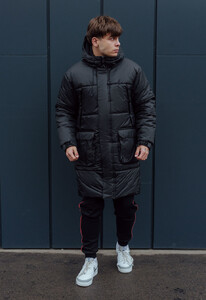 Фото - Зимняя удлиненная парка Staff ta black - Men box
