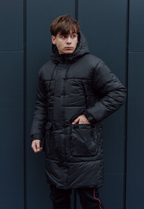 Фото - Зимняя удлиненная парка Staff ta black - Men box