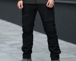 Фото - Теплі штани Intruder Conqueror із софтшелу чорного кольору - Men box