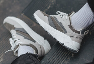 Фото - Демисезонные серые кроссовки Staff gray - Men box