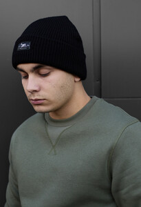 Фото - Універсальна чорна шапка Staff m12 black logo basic - Men box