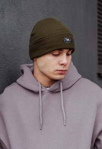 Фото - Брендированная шапка цвета хаки Staff khaki basic logo - Men box