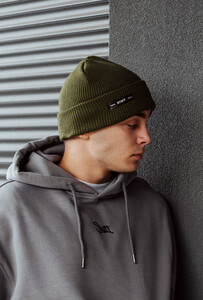 Фото - Теплая шапка цвета хаки Staff khaki original - Men box