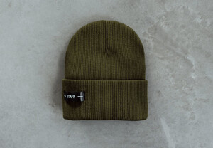 Фото - Теплая шапка цвета хаки Staff khaki original - Men box