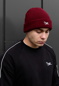 Фото - Бордовая шапка с логотипом Staff bordo logo - Men box