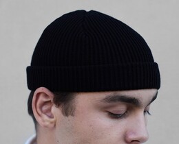 Фото - Молодіжна зимова шапка біні Staff black - Men box
