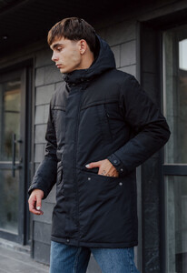 Фото - Зимова чоловіча куртка парка Staff sta navy & black - Men box
