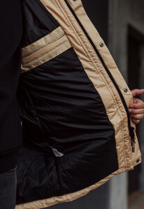 Фото - Бежево-черная зимняя парка Staff sta beige & black - Men box