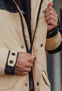 Фото - Бежево-черная зимняя парка Staff sta beige & black - Men box