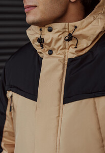 Фото - Бежево-черная зимняя парка Staff sta beige & black - Men box