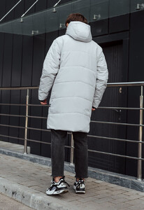 Фото - Сіро-біла зимова парка Staff nim white gray - Men box