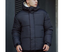 Фото - Темно-серая зимняя куртка Staff sin dark gray oversize - Men box