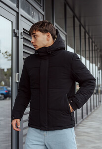 Фото - Черная зимняя куртка пуховик Staff mi black - Men box