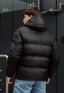 Фото - Черная однотонная зимняя куртка Staff all black - Men box