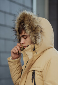 Фото - Зимова парка бежевого кольору Staff atrk beige - Men box