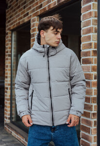 Фото - Светло-серая зимняя куртка Staff kob gray melange - Men box