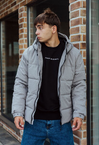 Фото - Светло-серая зимняя куртка Staff kob gray melange - Men box