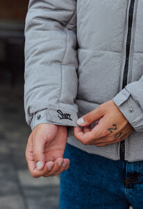 Фото - Светло-серая зимняя куртка Staff kob gray melange - Men box