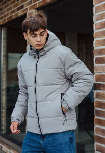 Фото - Светло-серая зимняя куртка Staff kob gray melange - Men box