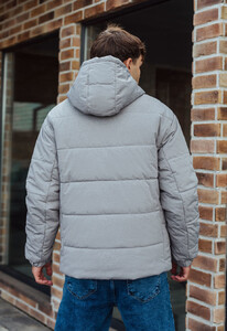 Фото - Светло-серая зимняя куртка Staff kob gray melange - Men box