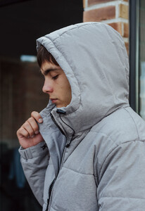 Фото - Светло-серая зимняя куртка Staff kob gray melange - Men box
