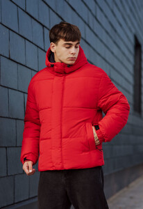 Фото - Зимняя оверсайз куртка Staff sin red oversize - Men box