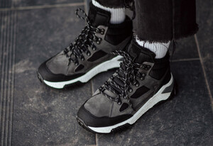 Фото - Мужские зимние кроссовки Staff gray & black - Men box