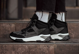 Фото - Мужские зимние кроссовки Staff gray & black - Men box
