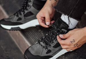 Фото - Мужские зимние кроссовки Staff gray & black - Men box