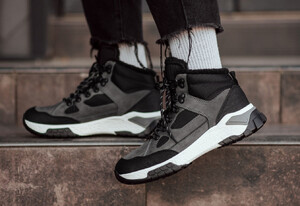 Фото - Мужские зимние кроссовки Staff gray & black - Men box