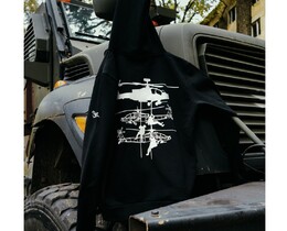 Фото - Черное патриотическое худи Staff x Стугна Десант fleece - Men box