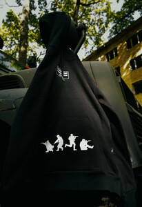 Фото - Черное патриотическое худи Staff x Стугна Десант fleece - Men box