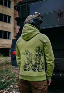Фото - Зеленое утепленное худи Staff x Стугна Штурм fleece - Men box