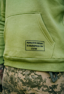 Фото - Зеленое утепленное худи Staff x Стугна Штурм fleece - Men box