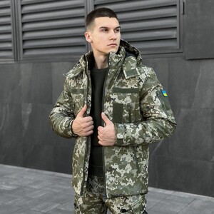 Фото - Зимняя пиксельная куртка Pobedov Winter Jacket Motive - Men box