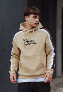 Фото - Бежевое худи Staff logo colorblock beige fleece - Men box