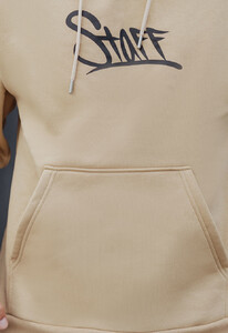 Фото - Бежевое худи Staff logo colorblock beige fleece - Men box