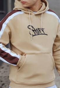 Фото - Бежевое худи Staff logo colorblock beige fleece - Men box