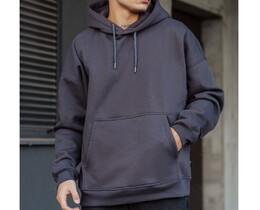 Фото - Худи серого цвета Staff dark gray basic oversize fleece - Men box