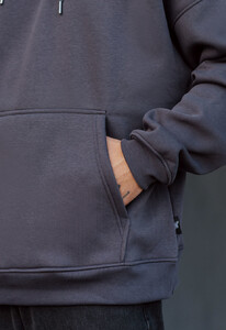 Фото - Худи серого цвета Staff dark gray basic oversize fleece - Men box