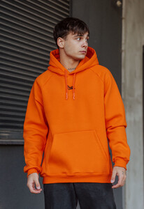 Фото - Оранжевая толстовка худи Staff orange logo oversize fleece - Men box