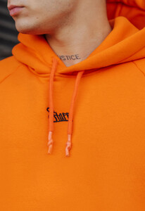 Фото - Оранжевая толстовка худи Staff orange logo oversize fleece - Men box