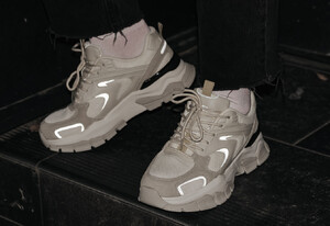 Фото - Мужские бежевые кроссовки Staff beige - Men box