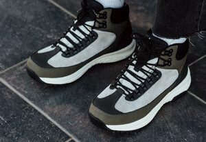 Фото - Повседневные зимние кроссовки Staff gray & khaki - Men box