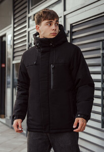 Фото - Чорна зимова куртка Staff pa black - Men box