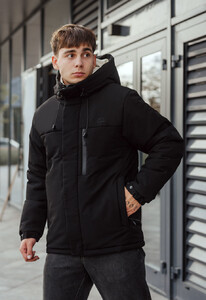 Фото - Чорна зимова куртка Staff pa black - Men box