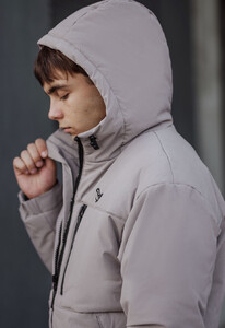 Фото - Зимняя светло-серая куртка Staff br light logo - Men box